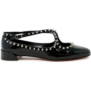 Christian Louboutin, Dames, Schoenen, Zwart, Maat: 38 EU Leer,