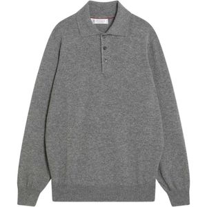 Brunello Cucinelli, Heren, Tops, Grijs, Maat: M