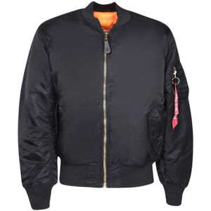 Alpha Industries, Heren, Jassen, Zwart, Maat: XS Nylon,