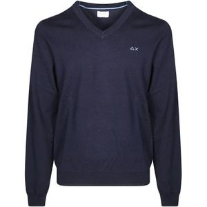 Sun68, Heren, Truien, Blauw, Maat: M Katoen,