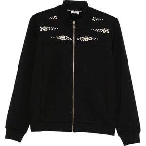 Liu Jo, Dames, Sweatshirts & Hoodies, Zwart, Maat: XS Katoen,