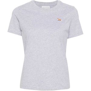 Maison Kitsuné, Dames, Tops, Grijs, Maat: XS Katoen,