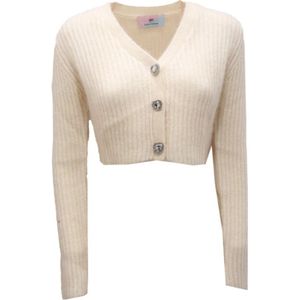 Chiara Ferragni Collection, Dames, Truien, Wit, Maat: S Mohair,