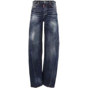 Dsquared2, Dames, Jeans, Blauw, Maat: 4XS Denim,