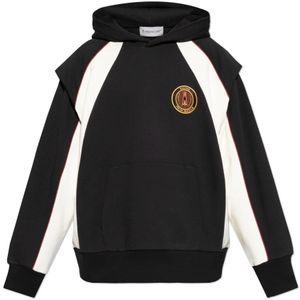 Moncler, unisex, Sweatshirts & Hoodies, Zwart, Maat: XS Katoen,