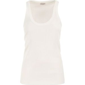 Brunello Cucinelli, Dames, Tops, Wit, Maat: XL