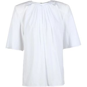 Alexandre Vauthier, Dames, Blouses & Shirts, Wit, Maat: S Katoen,
