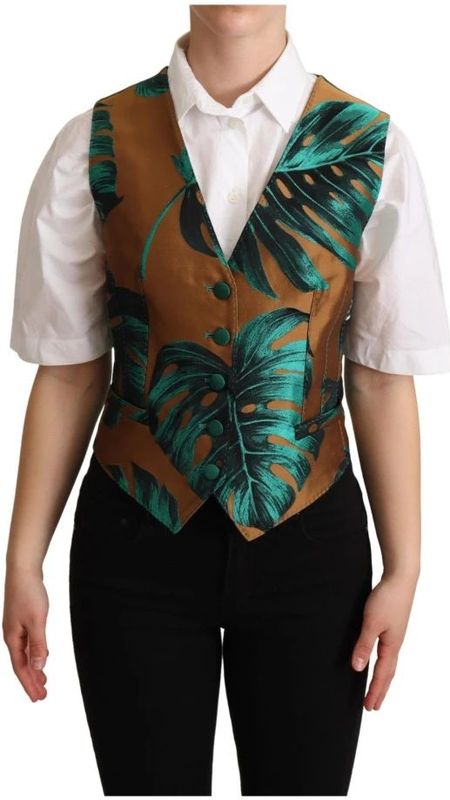 Dolce & Gabbana - Tropische Bladprint - Bodywarmer - Veelkleurig - Dames