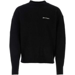 Palm Angels, Heren, Truien, Zwart, Maat: M Wol,