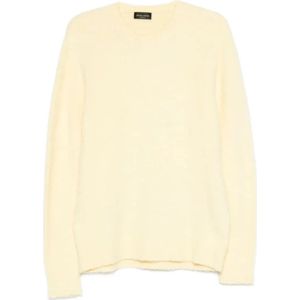 Roberto Collina, Heren, Truien, Geel, Maat: M Katoen,