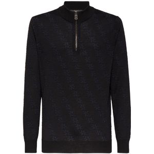 Billionaire, Heren, Truien, Zwart, Maat: 3XL Zijde,