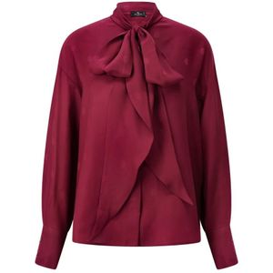 Etro, Dames, Blouses & Shirts, Rood, Maat: 2XS Zijde,