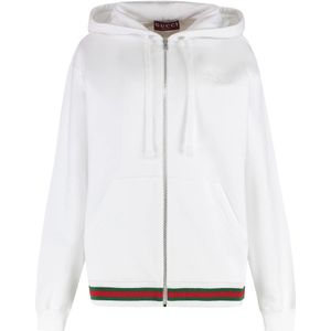 Gucci, Dames, Sweatshirts & Hoodies, Wit, Maat: S Katoen,