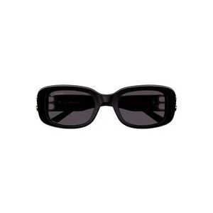 Balenciaga Dames zonnebril met vierkant acetaat montuur , Black , Dames , Maat: 53 MM