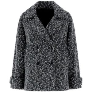 Herno, Dames, Mantels, Grijs, Maat: S Wol,