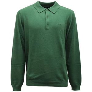 Sun68, Heren, Truien, Groen, Maat: XL Katoen,