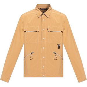 Moncler, Heren, Jassen, Beige, Maat: S Polyamide,
