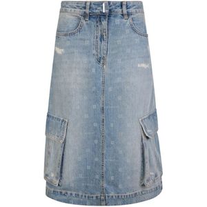 Givenchy, Dames, Rokken, Blauw, Maat: 2XS Denim,