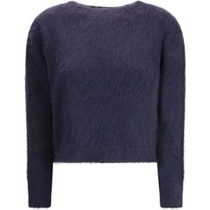 Max Mara, Dames, Truien, Blauw, Maat: S Wol,