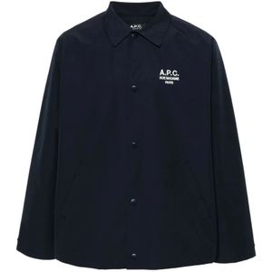 A.p.c., Heren, Jassen, Blauw, Maat: L