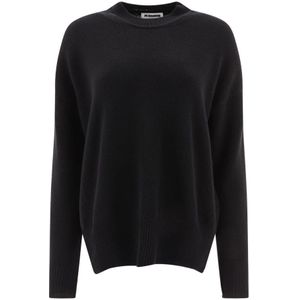 Jil Sander, Dames, Truien, Zwart, Maat: S Kasjmier,