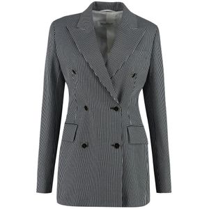 Max Mara, Dames, Jassen, Blauw, Maat: M Katoen,