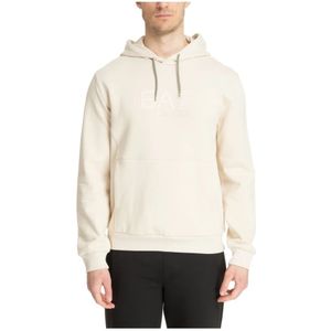 Emporio Armani Ea7, Heren, Sweatshirts & Hoodies, Beige, Maat: M Katoen,