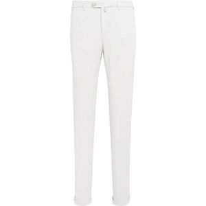 Kiton, Heren, Broeken, Wit, Maat: W40 Katoen,