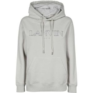 Lanvin, Dames, Sweatshirts & Hoodies, Grijs, Maat: S Katoen,