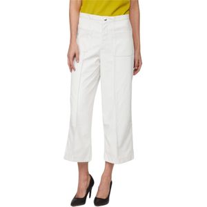 Twinset, Dames, Broeken, Wit, Maat: S Leer,