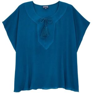 Vilebrequin, Dames, Blouses & Shirts, Blauw, Maat: XS Viscose,