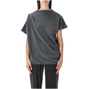 Fabiana Filippi, Dames, Tops, Grijs, Maat: XS Wol,