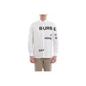Burberry Casual Overhemd , White , Heren , Maat: L
