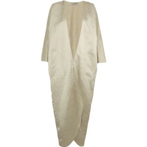 Cortana, Dames, Blouses & Shirts, Beige, Maat: M Linnen,