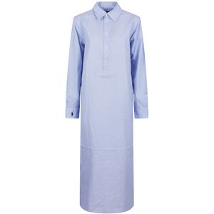 Polo Ralph Lauren, Dames, Jurken, Blauw, Maat: L Katoen,