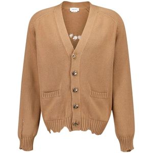 Alexander McQueen, Heren, Truien, Beige, Maat: M Katoen,