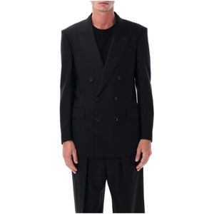 Tom Ford, Heren, Jassen, Zwart, Maat: L Wol,