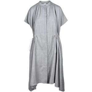 Eleventy, Dames, Jurken, Grijs, Maat: S Wol,