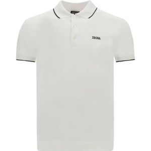 Zegna, Heren, Tops, Wit, Maat: M Katoen,