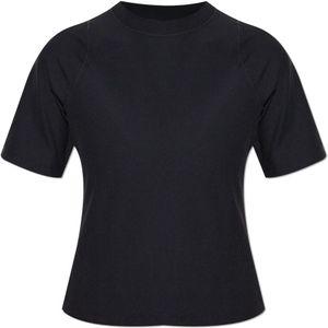 Nike - Zenvy Rib Dri-FIT - Damestop - Zwart - Korte Mouwen