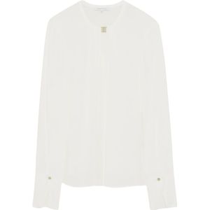 Patrizia Pepe, Dames, Blouses & Shirts, Wit, Maat: M Viscose,