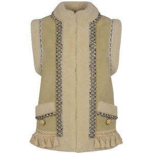 Valentino - Gilet - Bruin - Shearling Vest - Dames