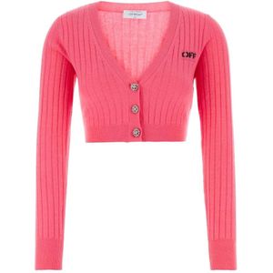 Off White, Dames, Truien, Roze, Maat: L Wol,