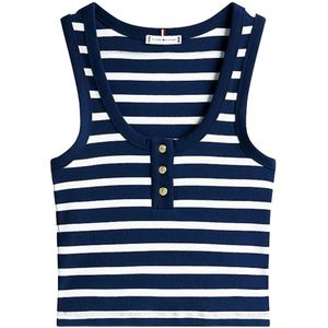 Tommy Hilfiger, Dames, Tops, Blauw, Maat: XL Katoen,