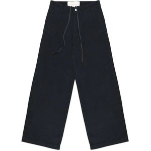 Erl, Heren, Broeken, Blauw, Maat: L Katoen,