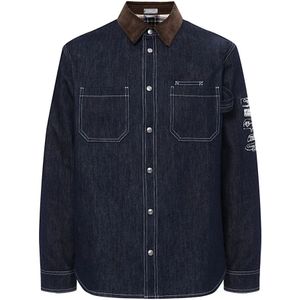 Dior, Heren, Overhemden, Blauw, Maat: L Denim,