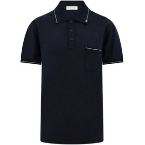 Ferragamo, Heren, Tops, Blauw, Maat: M Piqué,