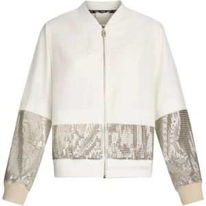 Liu Jo - Sequin Jacket - Wit - 92% Polyester, 8% Elastane