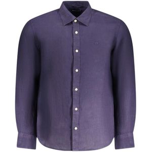 North Sails, Heren, Overhemden, Blauw, Maat: S Linnen,