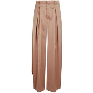 Andamane, Dames, Broeken, Bruin, Maat: XS Leer,